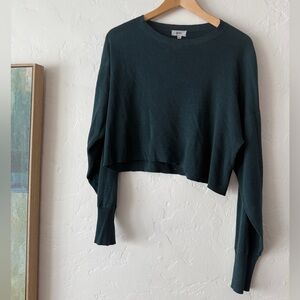 Ozma crop sweater Medium dark green